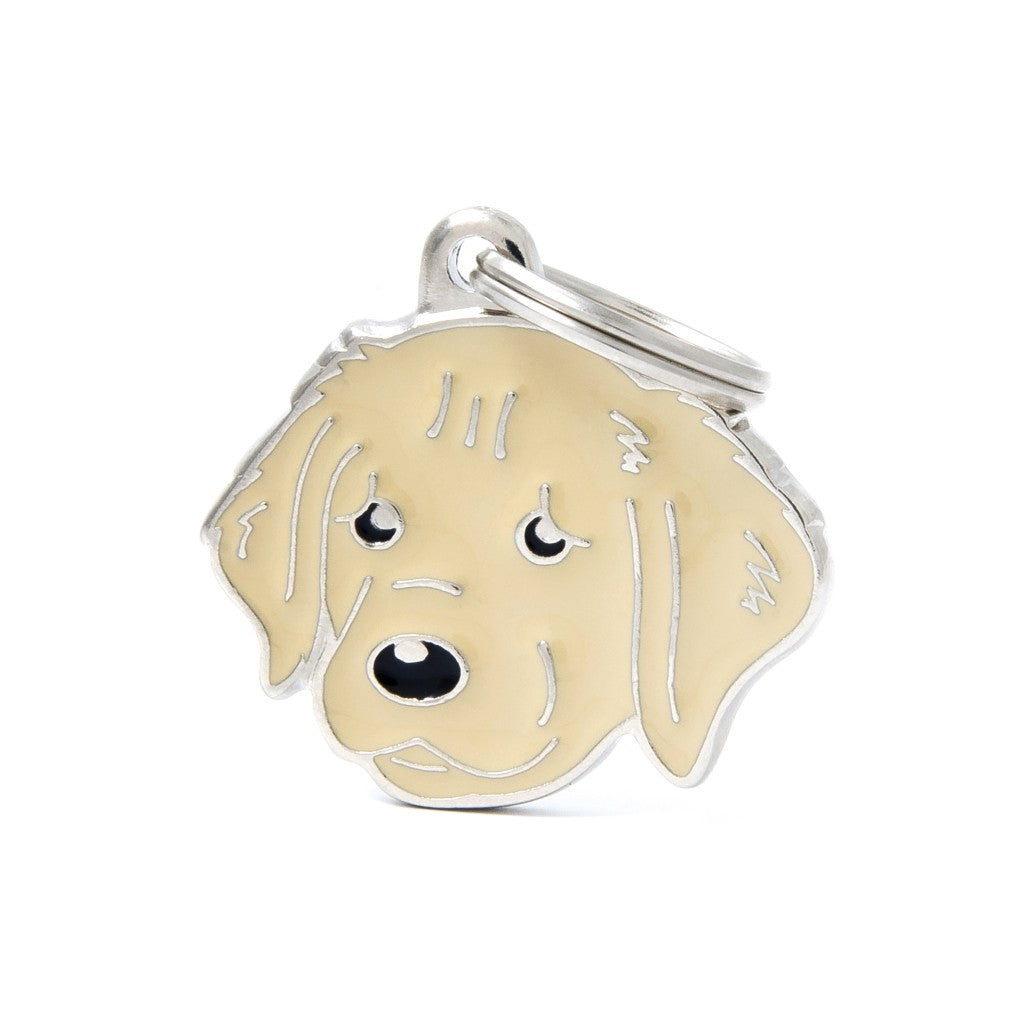 My Family ID Golden Retriever Pet ID Tag