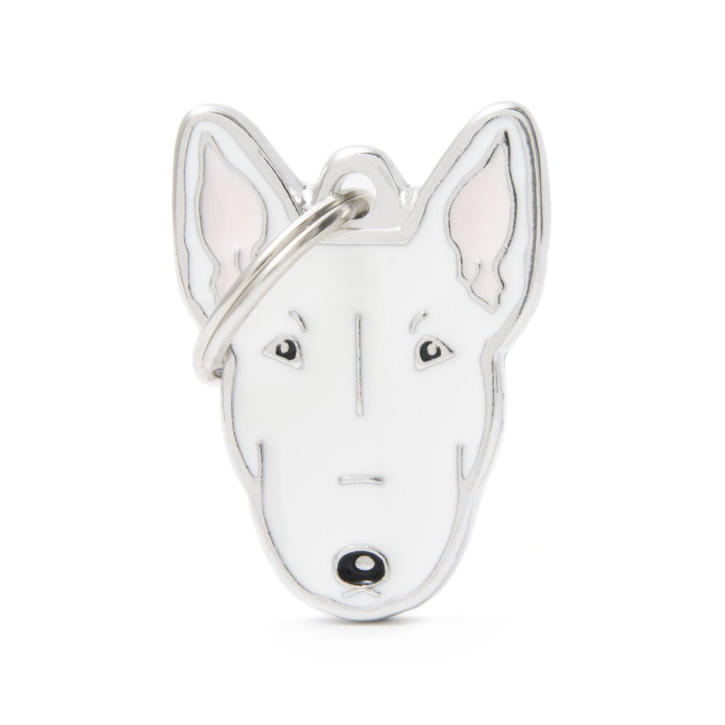 My Family ID Friends White Bull Terrier ID Tag