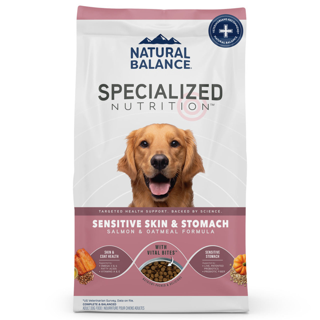 Natural Balance Sensitive Skin & Stomach Salmon and Oatmeal Dry Dog Food 22lb