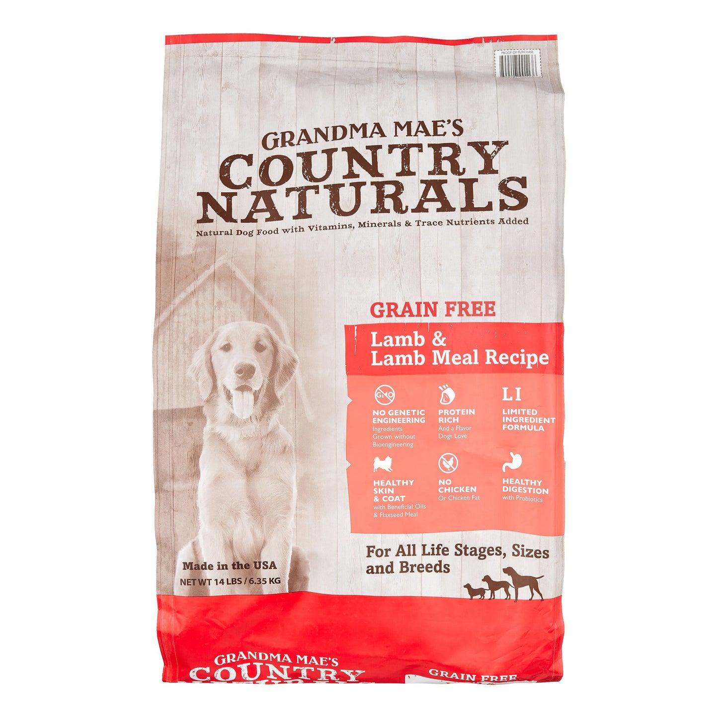 Grandma Mae's Country Naturals Dog Limited Ingredient Diet Grain-Free Lamb 12lb