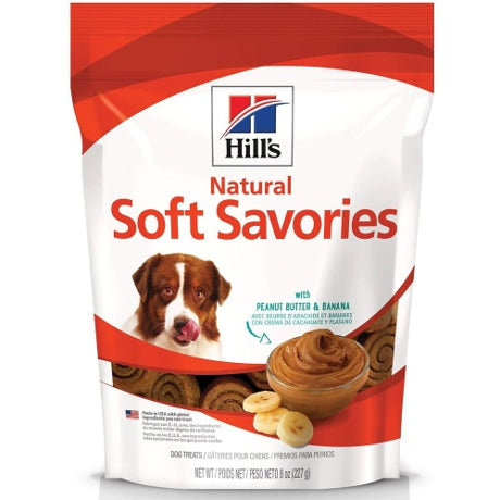 Hill's Science Diet Soft Savories with Peanut Butter & Banana Dog Treats, 8-oz