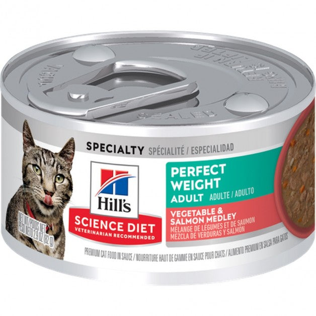 Hill's Science Diet Perfect Weight Salmon & Vegetable Canned Cat Food 2.9 oz
