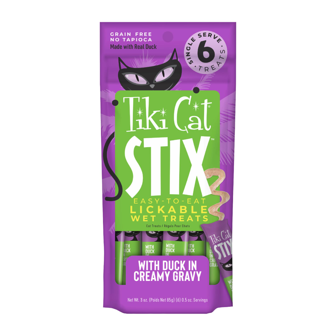 Tiki Cat Stix Wet Cat Treats Duck 3oz Pouch