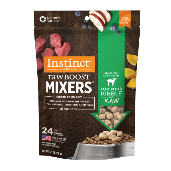 Instinct Freeze-Dried Raw Boost Mixers Grain-Free Lamb Recipe Freeze-Dried Dog Food Topper 5.5oz Bag