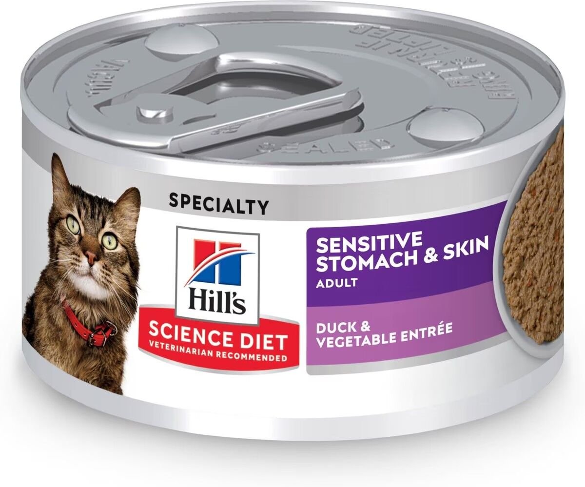 Hill's Science Diet Adult Sensitive Stomach & Skin Duck & Vegetable Wet Cat Food - 2.9 oz
