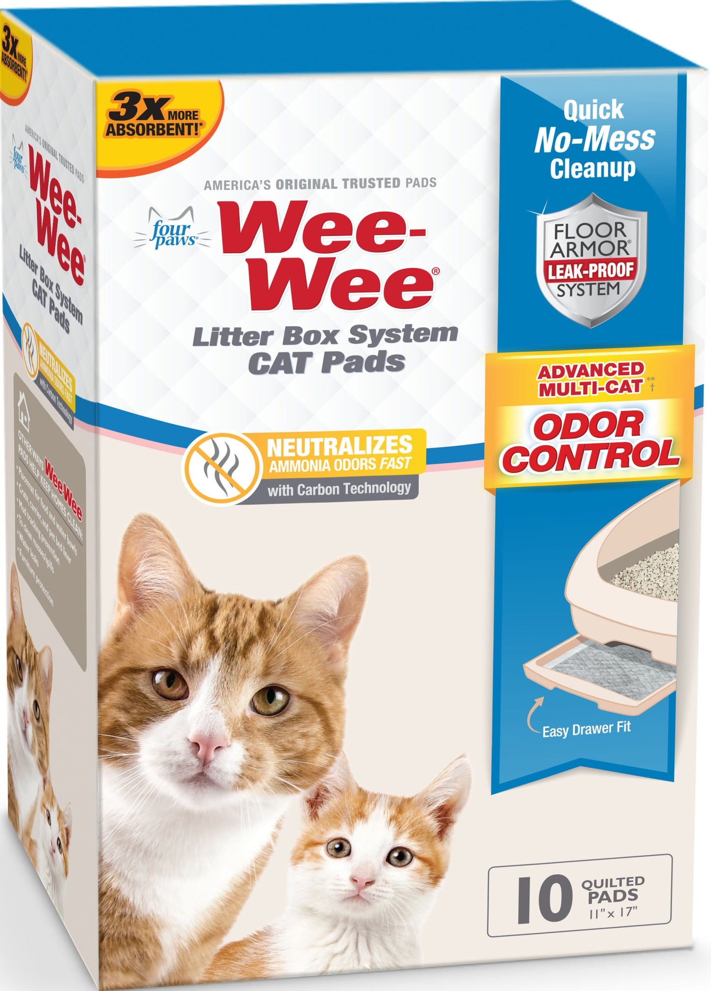 Fourpaws Wee-Wee Litter Box System Cat Pads 10ct