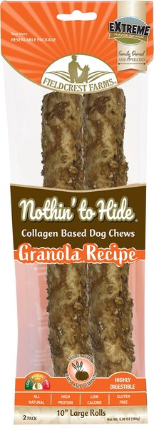 Fieldcrest Farms Nothin to Hide Granola Roll Dog Treat 10in