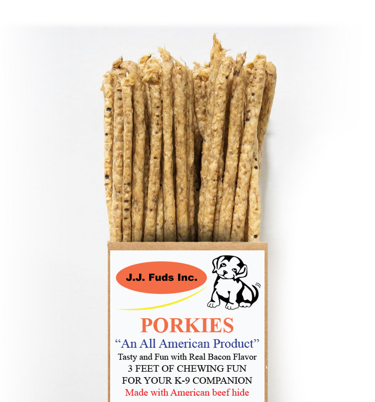 JJ Fuds All Natural Porkies Jerky Joystick, 36in