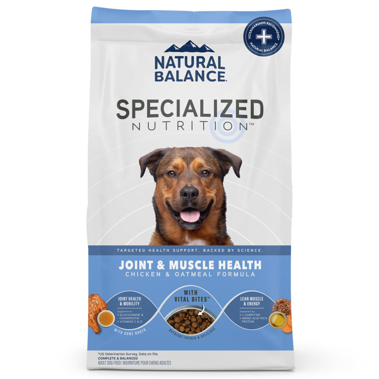 Natural Balance Joint & Muscle Chicken & Oatmeal Dry Dog Food 3.5lb