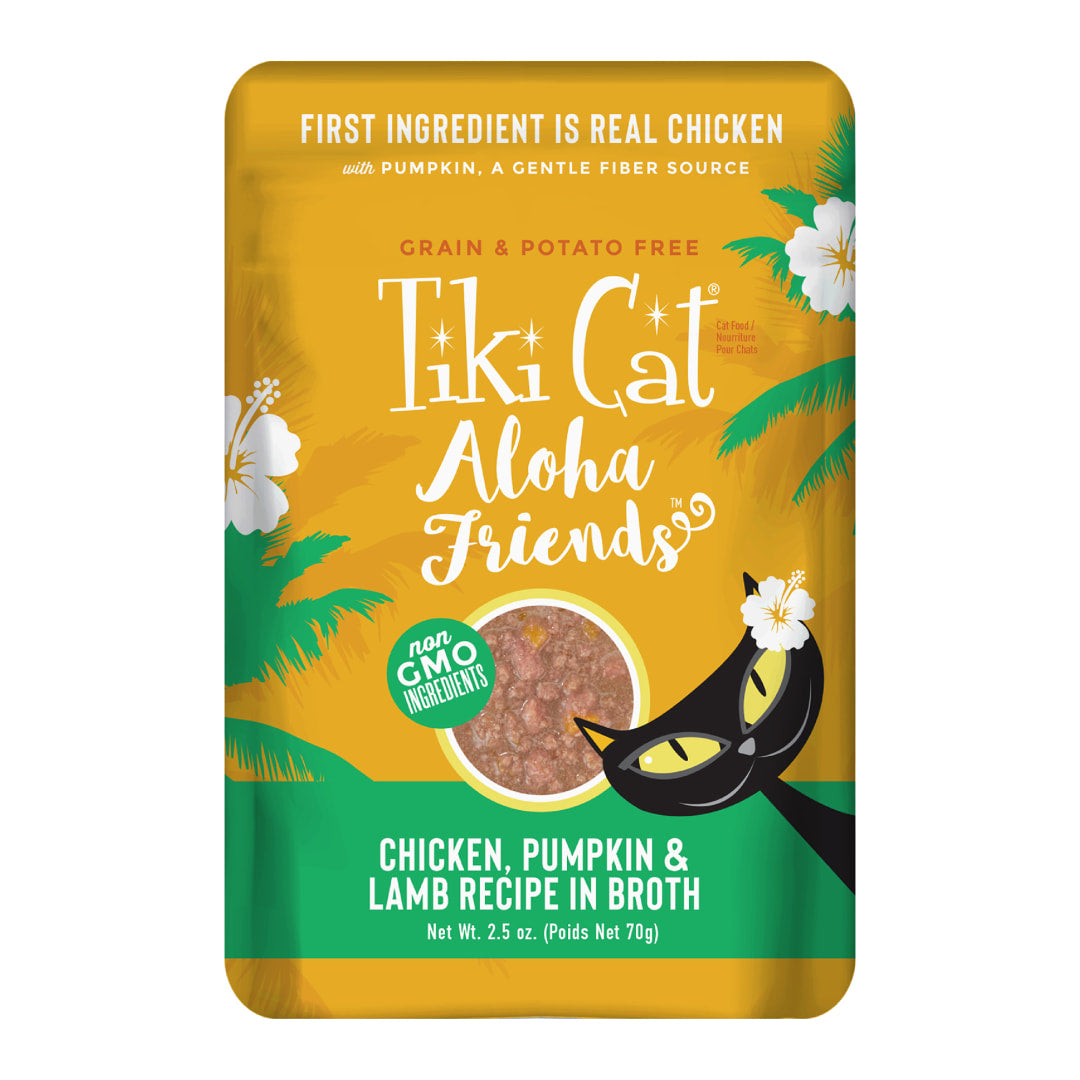 Tiki Cat Aloha Friends Wet Cat Food Chicken Pumpkin & Lamb 2.5oz Pouch