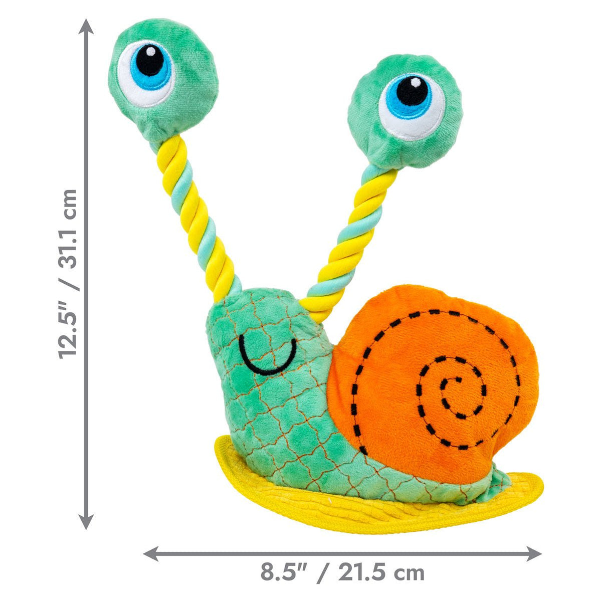 Kong Bendeez Plush Dog Toy Large Snail