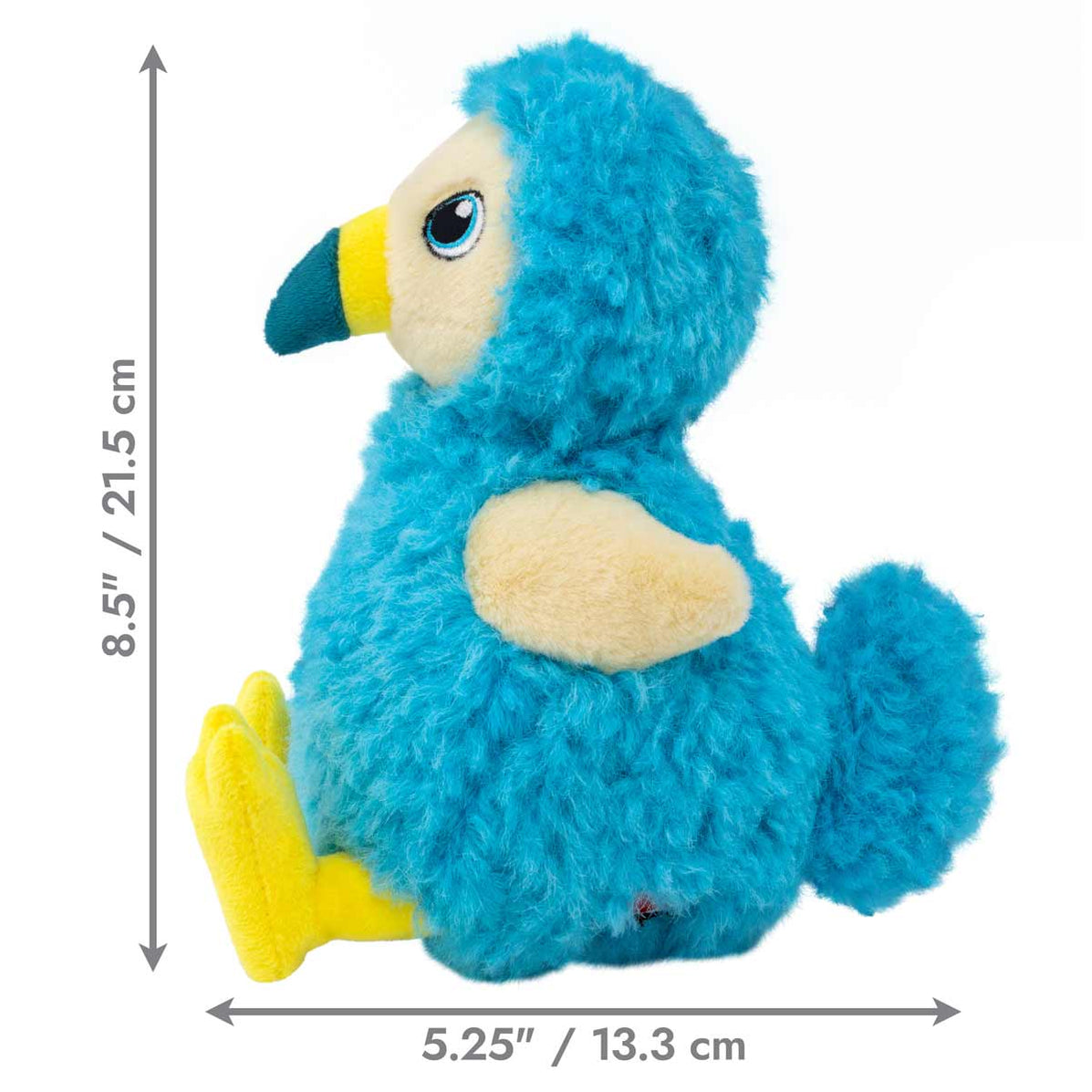 Kong Toughz Squeaky Plush Dog Toy Medium Dodo Bird