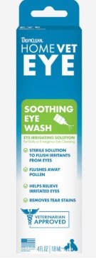Tropiclean HomeVet Soothing Eye Wash, 4oz