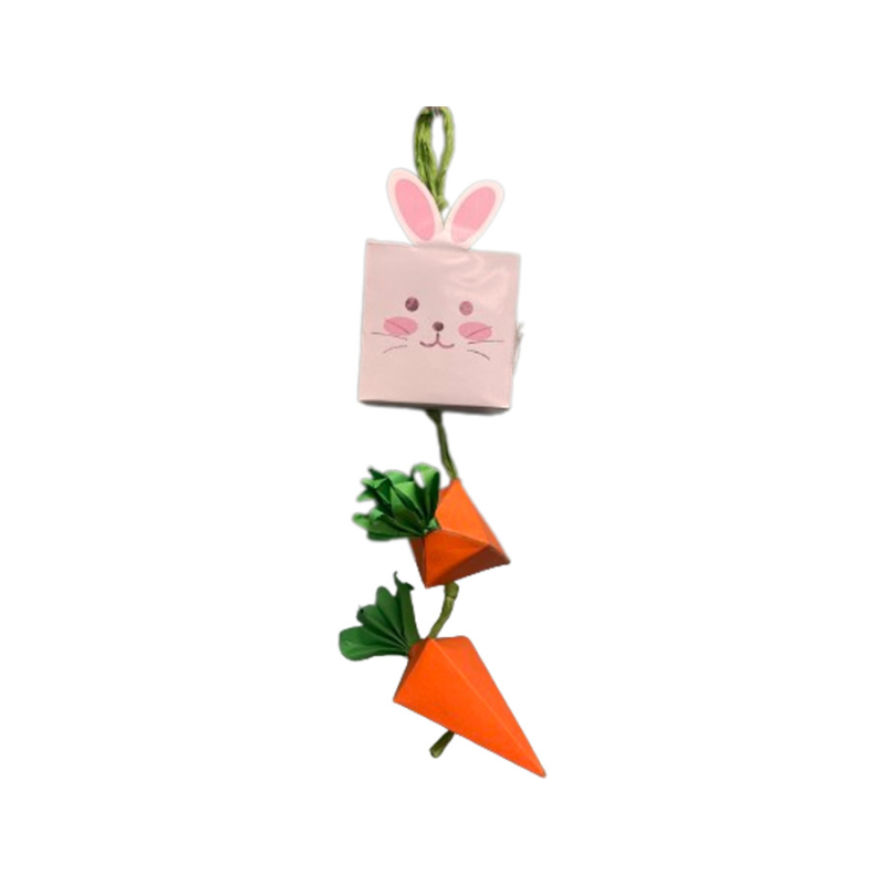 A & E Cages Nibbles Bunny Carrot Box Small Animal Chew Toy