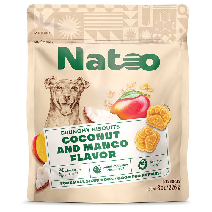 Natoo Crunchy Biscuits Coconut And Mango Flavor 8oz Small