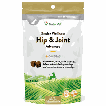 NaturVet Senior Hip & Joint Advanced Dog Soft Chews 120ct