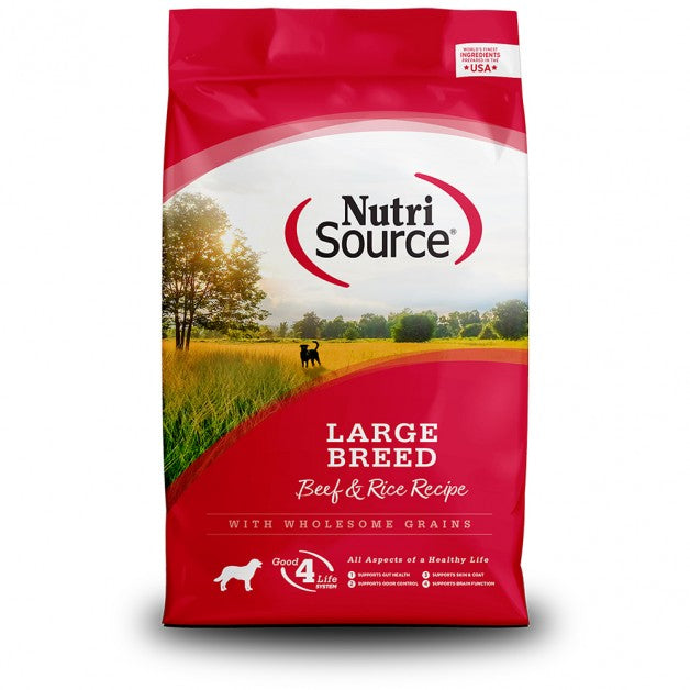 Nutri Source Large Breed Beef & Rice Recipe 26 lb