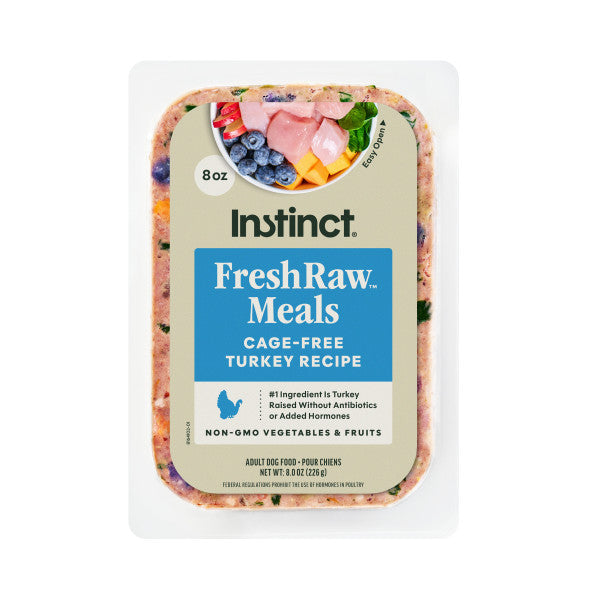 FreshRaw Meals Cage-Free Turkey Recipe Dog Food 8oz Clear Plastic Tray