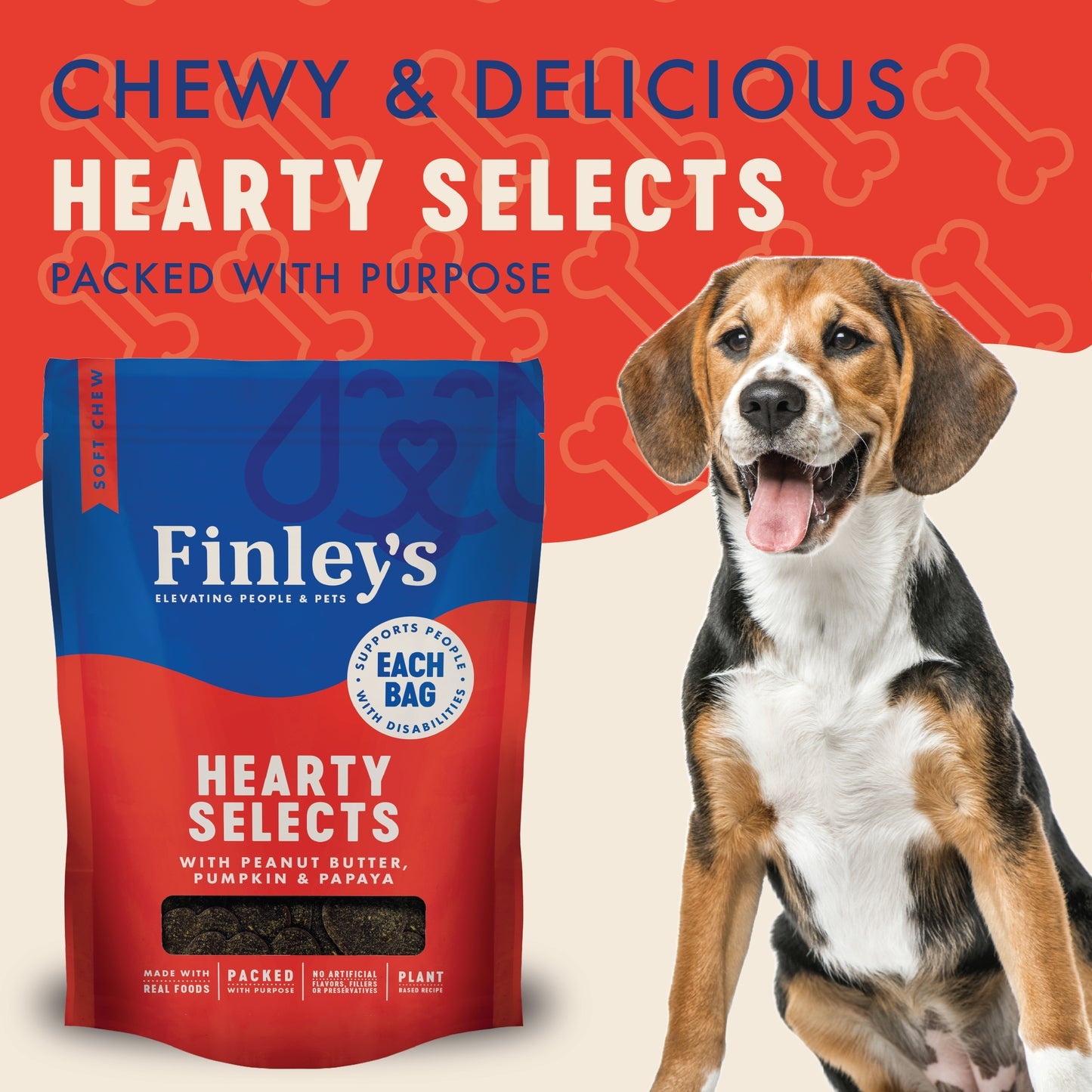 Finley's Barkery Hearty Selects Dog Treats Peanut Butter & Pumpkin 12 oz