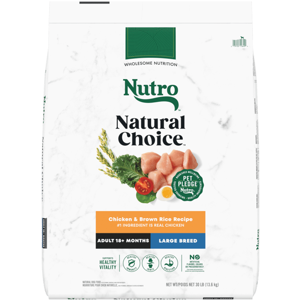 Nutro Natural Choice Dry Dog Food Large Breed Adult Chicken & Brown Rice Recipe 30lb bag