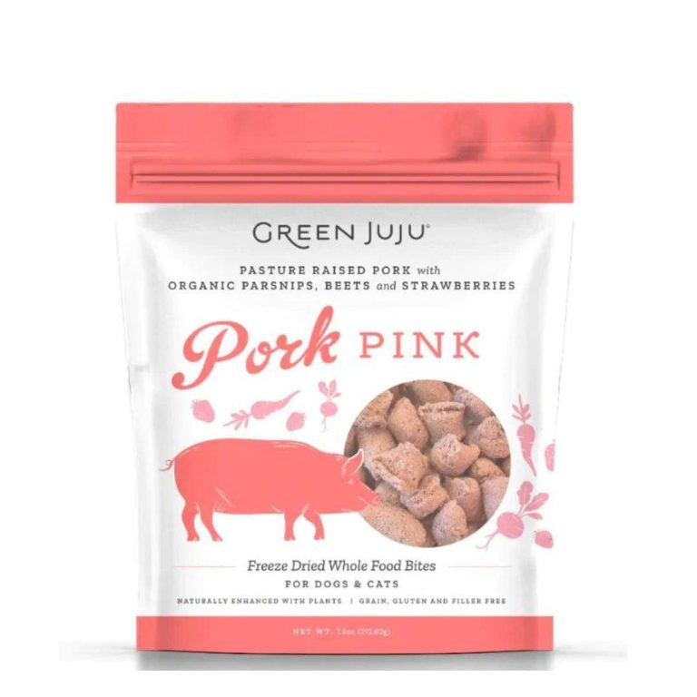 Green Juju Pink Freeze Dried Pork Whole Food Bites 7.5oz