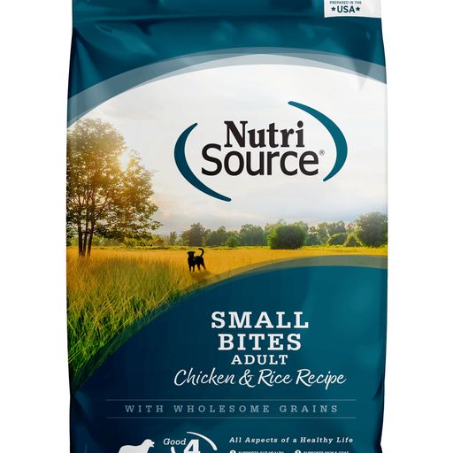 NutriSource Small Bites Chicken & Rice Recipe Dry Dog Food 12 lb – Benson's  Pet Center