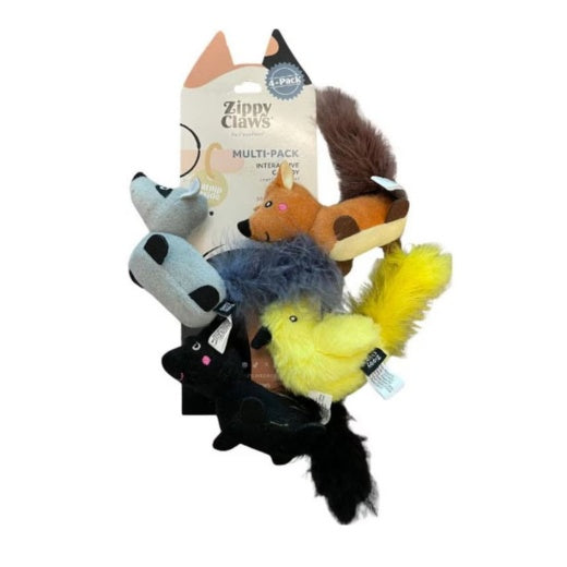 Zippyclaws Catnip Critters Cat Toy Small 4Pk