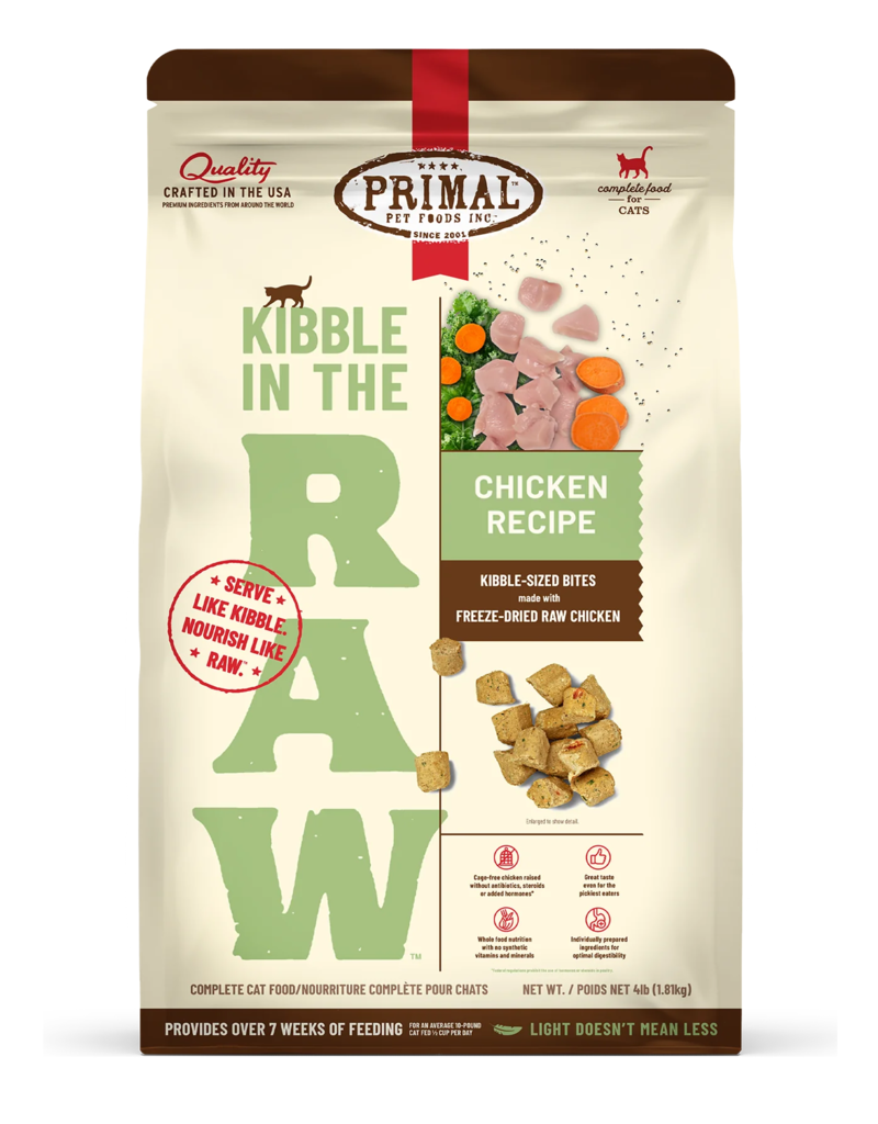Primal Kibble In The Raw | Feline Chicken 4 lb