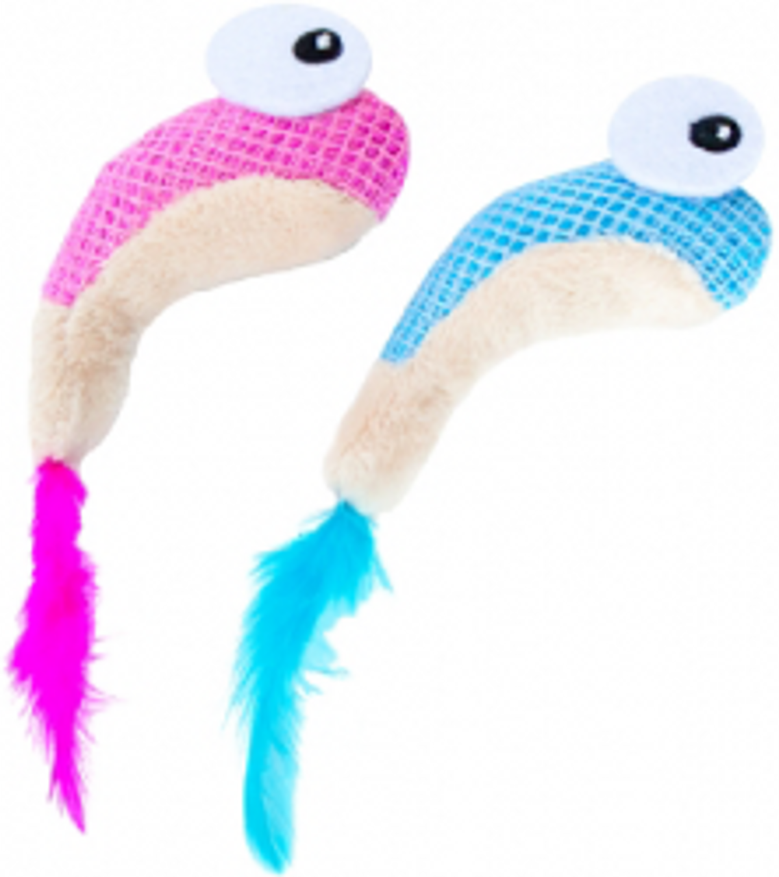 Outward Hound Dental Shrimp Cat Chew Toy 2pk