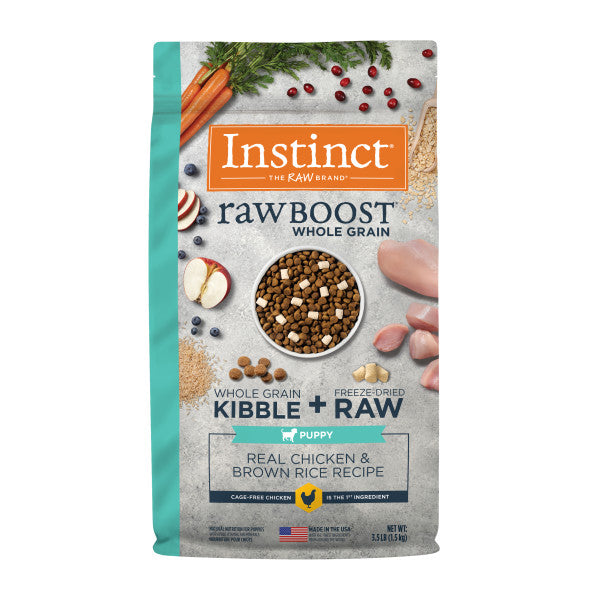 Instinct Raw Boost Puppy Whole Grain Real Chicken & Brown Rice Recipe Dry Dog Food 3.5lb Bag