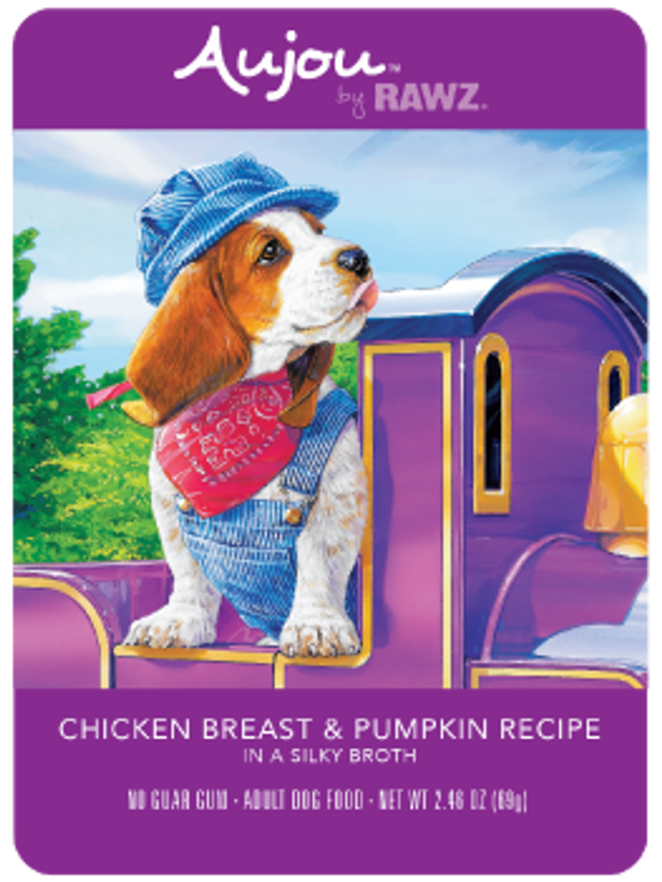 Rawz Aujou Chicken & Pumpkin Pouch Dog Food 2.5oz