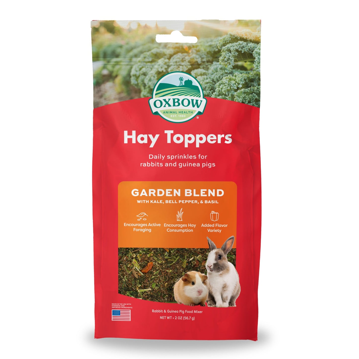 Oxbow Animal Health Garden Blend Hay Toppers for Small Animals 2 oz