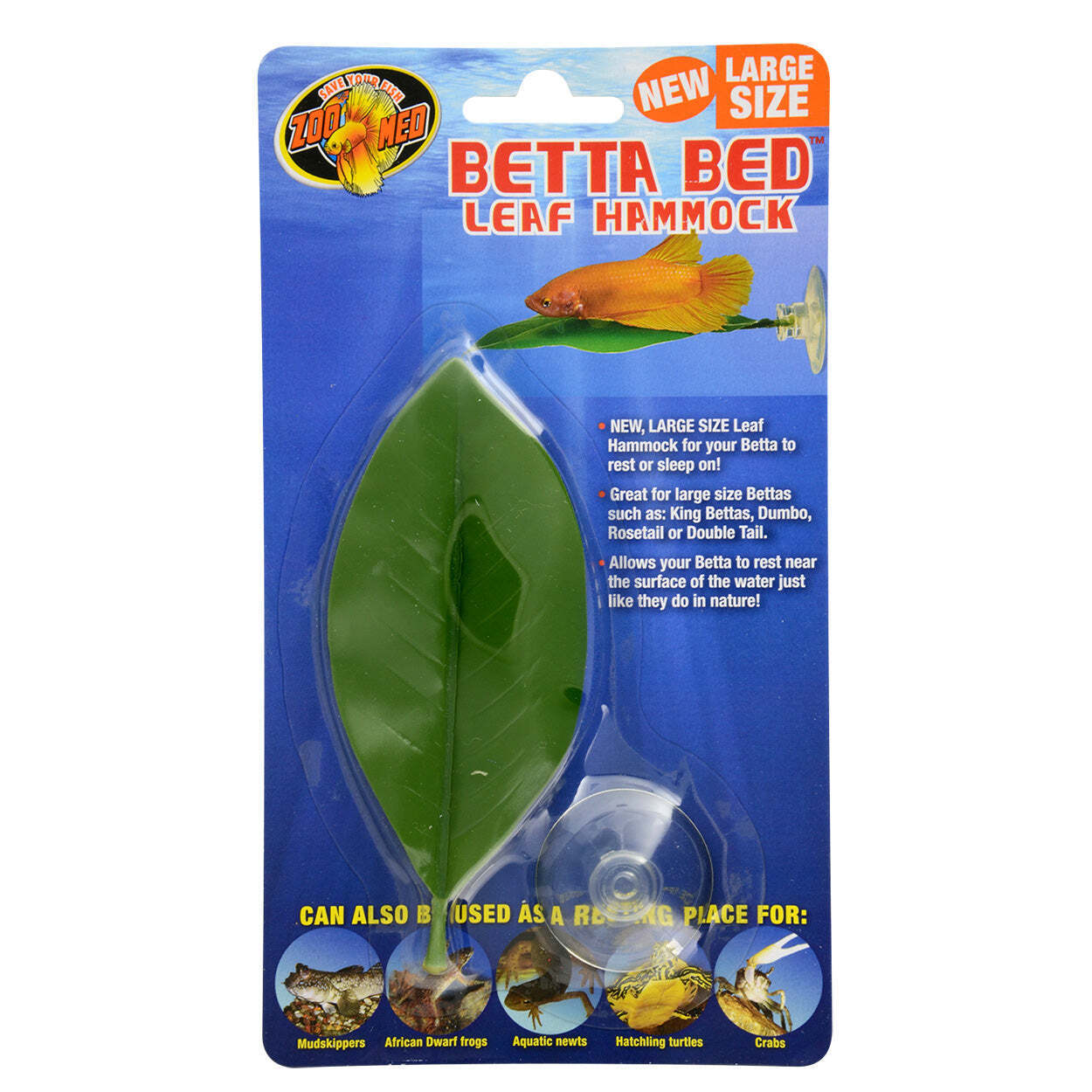 Zoo Med Laboratories Green Betta Bed Leaf Hammock Large
