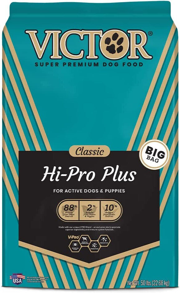 Victor Super Premium Dog Food – Hi-Pro Plus Dry Dog Food – 30% Protein,  50lbs