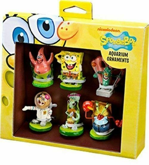 Penn Plax Spongebob Squarepants Mini Aquarium Ornament Set 6pk