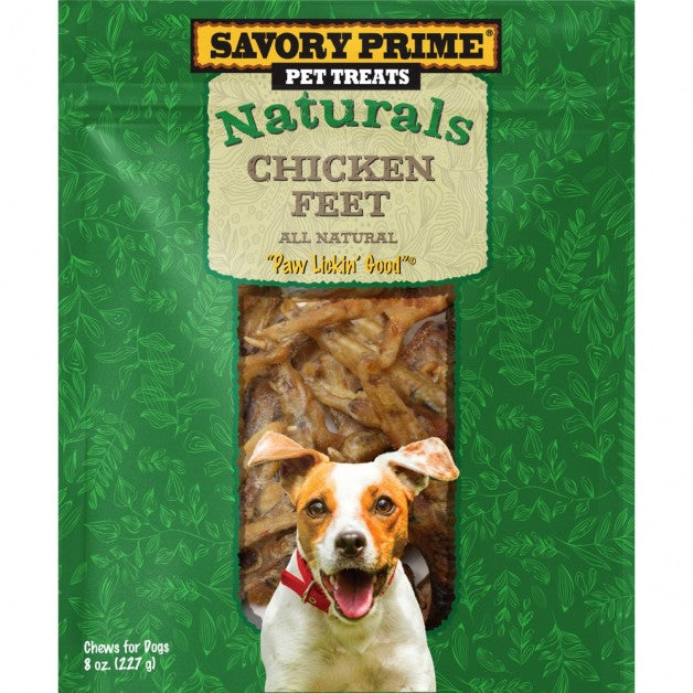 Savory Prime Naturals Chicken Feet Dog Chews 8 oz