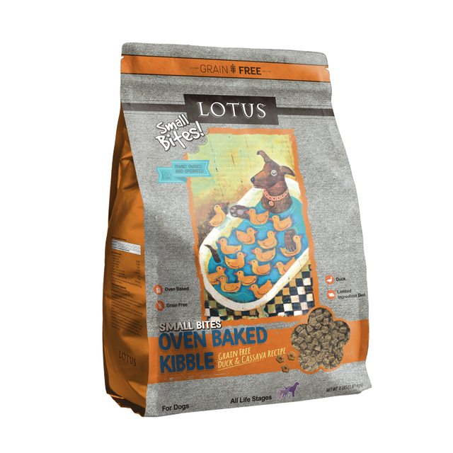 Lotus Small Bites Duck Recipe Dry Dog Food 4lb