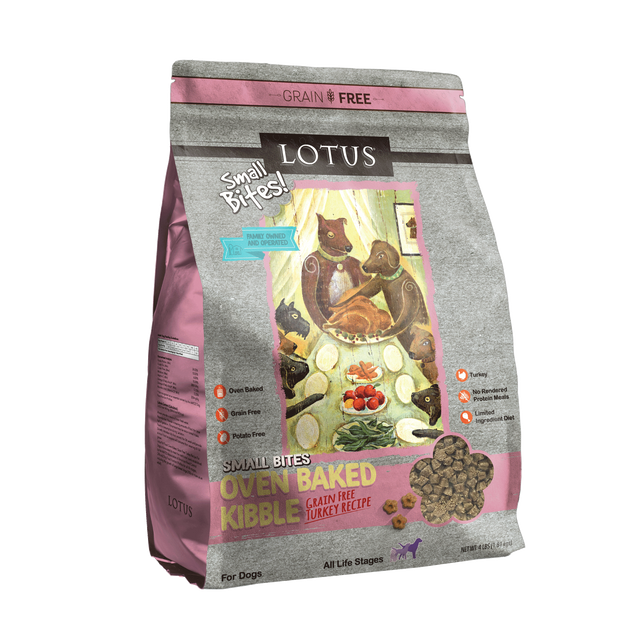 Lotus Small Bites Turkey Recipe Dry Dog Food 4lb