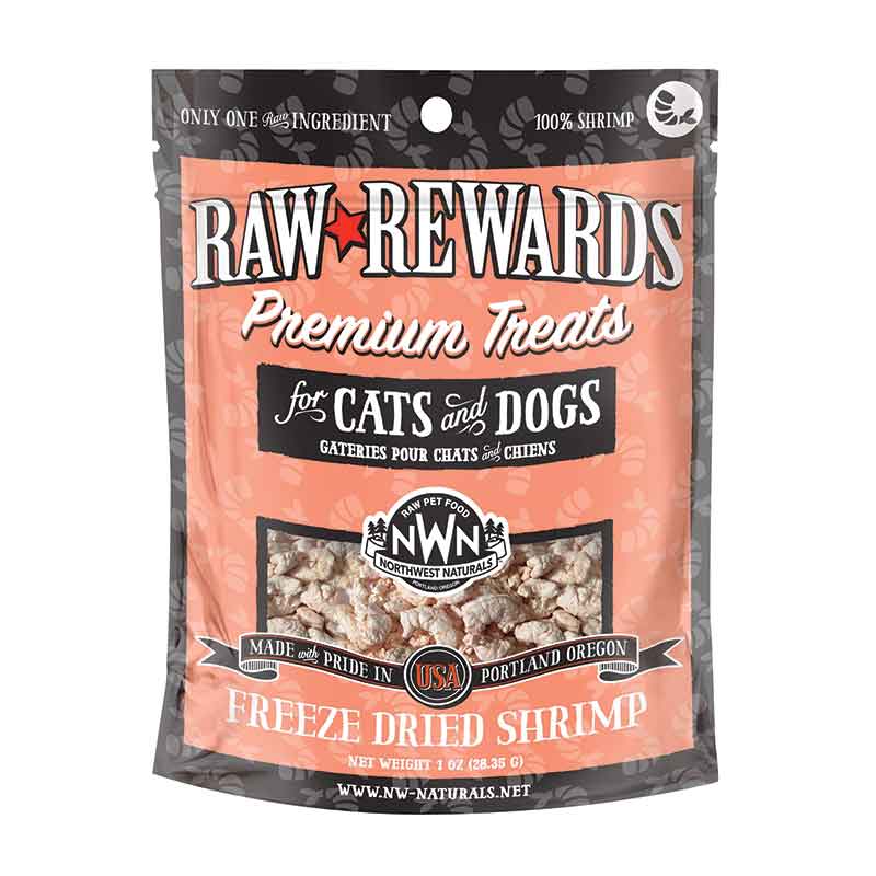 Northwest Naturals Raw Rewards Freeze-Dried Shrimp 1 Ounce