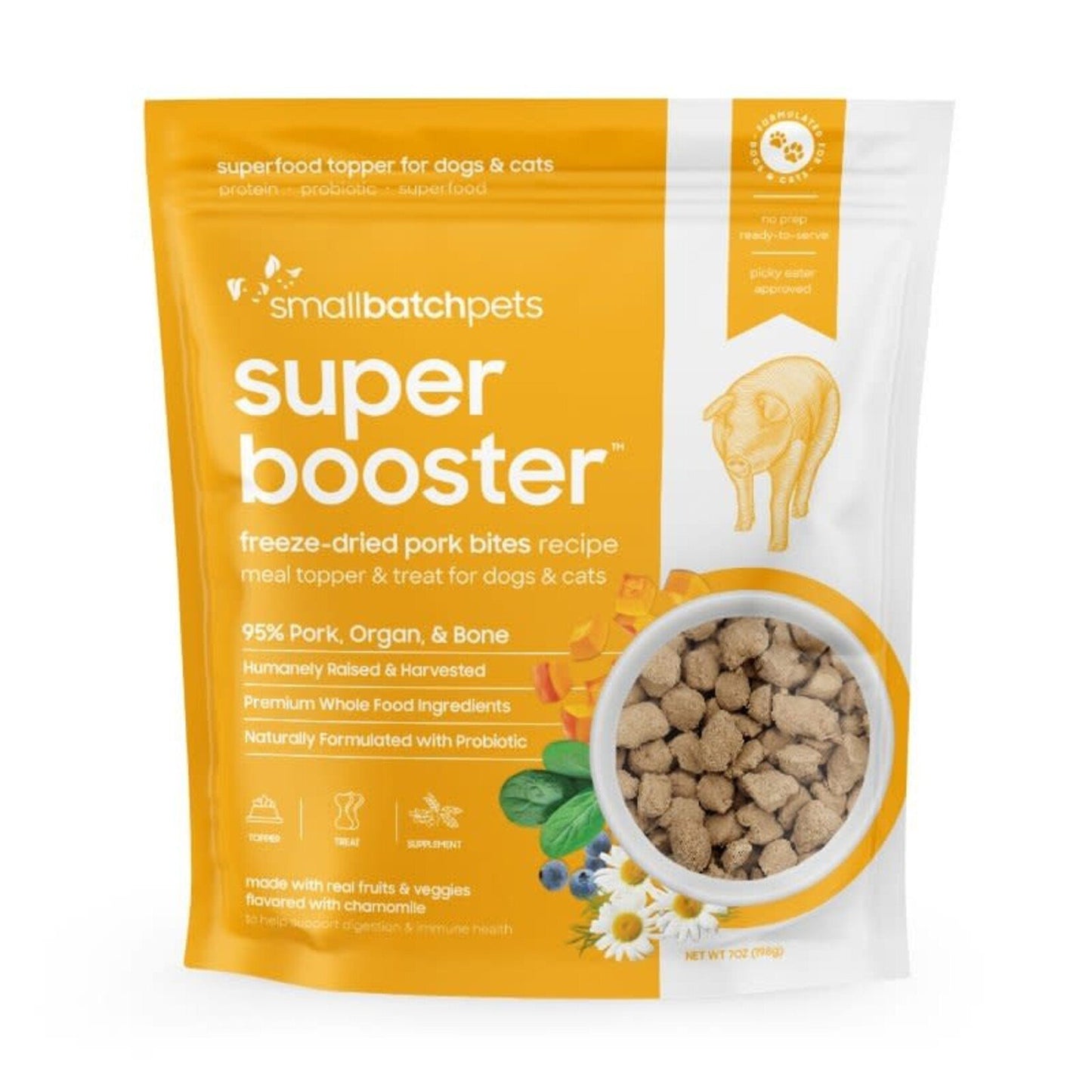 SmallBatch Pets Super Booster Freeze-Dried Pork Bites 7oz