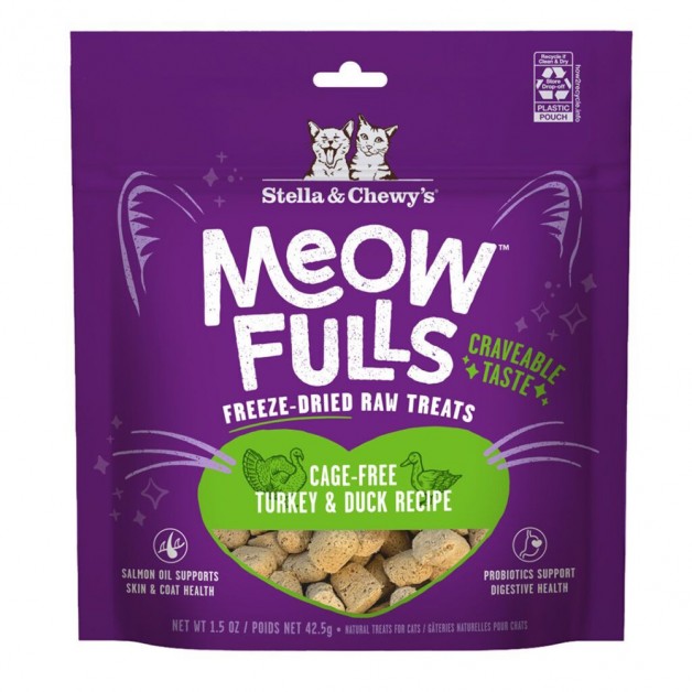 Stella & Chewy's Meowfulls Turkey & Duck Cat Treats 1.5 oz