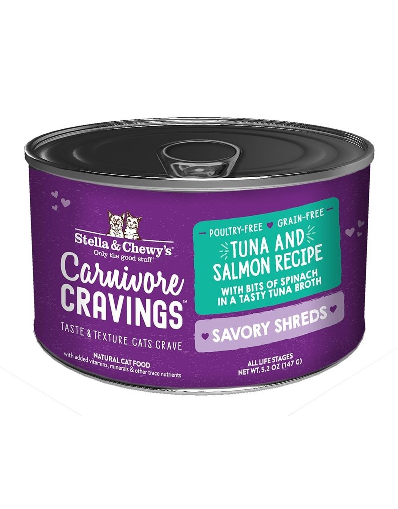 Stella and Chewy's Wet Cat food Shreds 5.2oz Tuna and Salmon