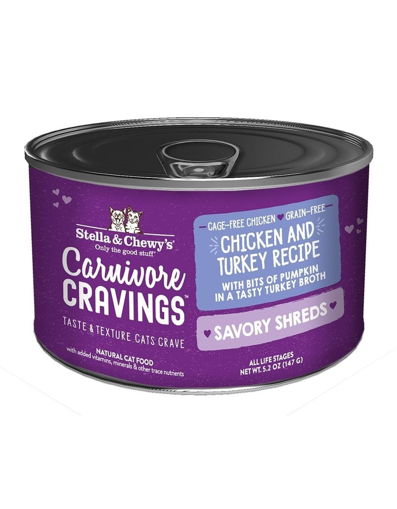 Stella and Chewy's Wet Cat food Shreds 5.2oz Chicken and Turkey