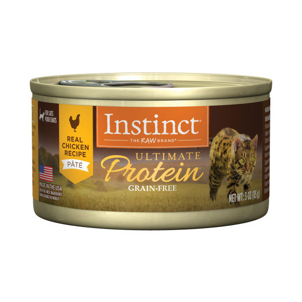 Instinct Ultimate Protein Grain-Free Pate Real Chicken Recipe Canned Cat Food 3oz Can