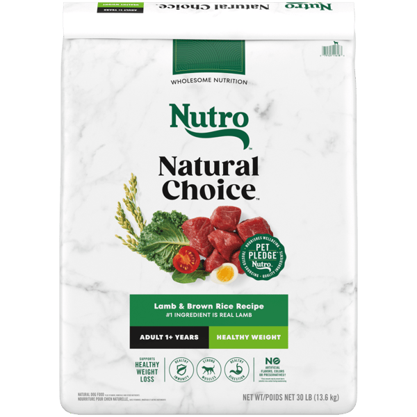 Nutro Natural Choice Dry Dog Food Adult Healthy Weight Lamb & Brown Rice Recipe 30lb bag