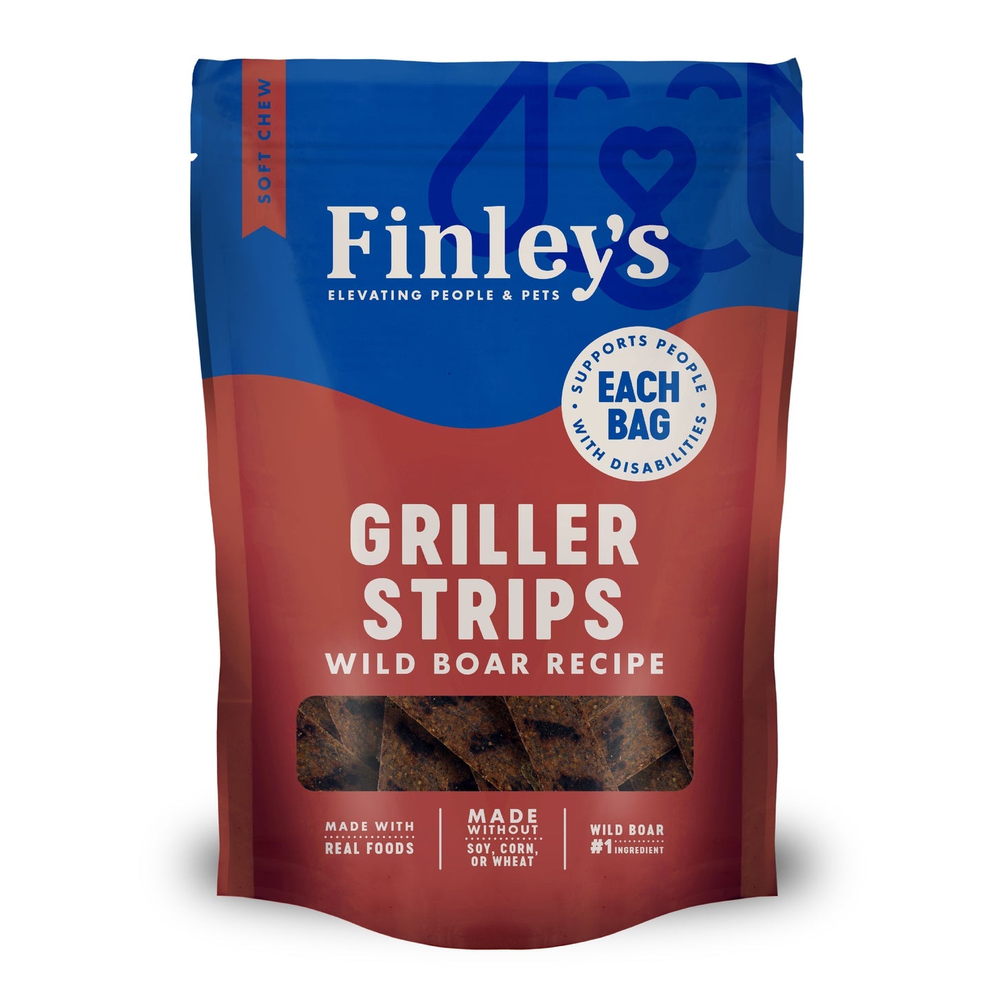 Finley's Barkery Griller Strips Dog Treats Wild Boar 14.5 oz