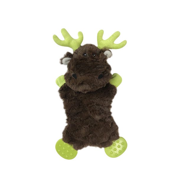 Boss Pet Pet Park Blvd Flatties - Moose Plush Dog Toy