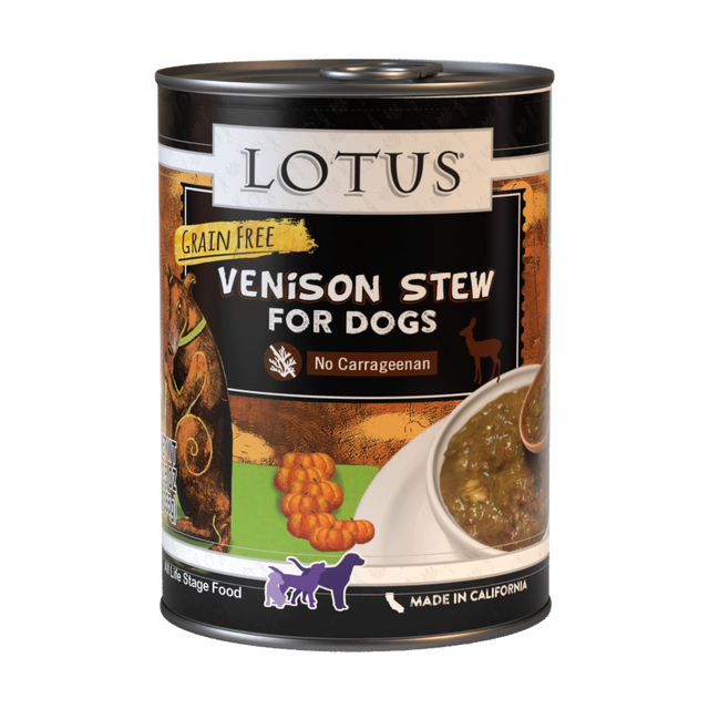 Lotus Stew Venison Recipe Wet Dog Food 12.5oz
