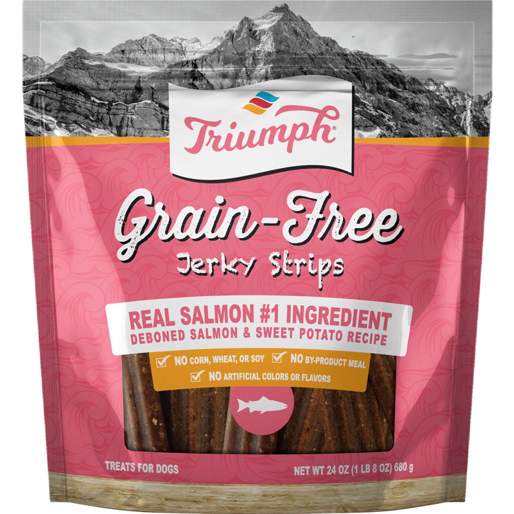Triumph Grain Free Jerky Treats 24 Ounce Salmon-Sweet Potato