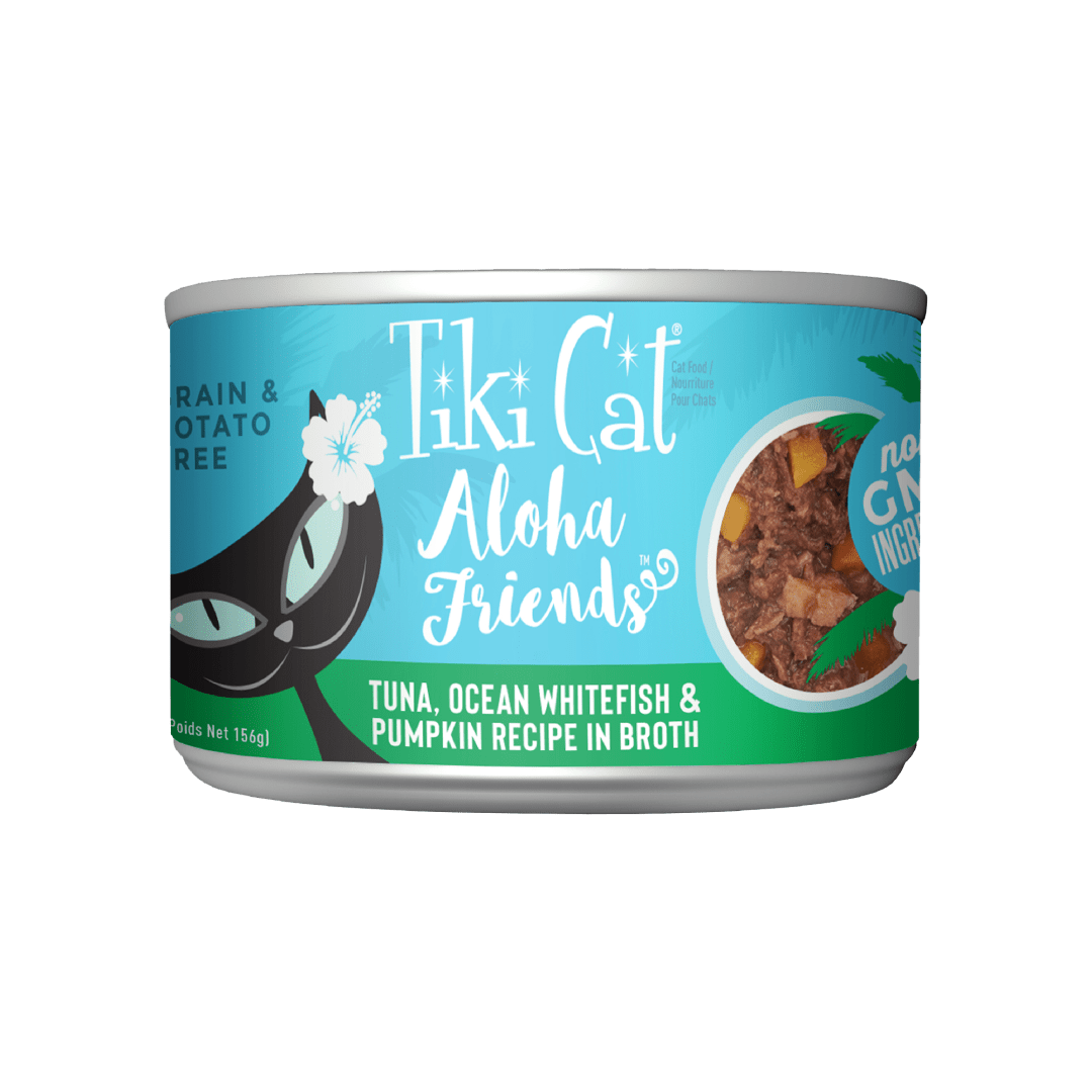 Tiki Cat Aloha Friends Wet Cat Food, Tuna, Ocean Whitefish & Pumpkin, 5.5oz Can